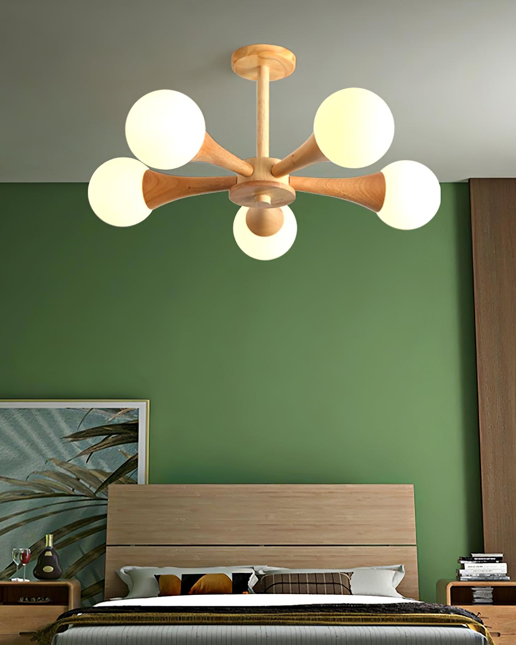 Wooden Nera Chandelier - Lamp Outdoor