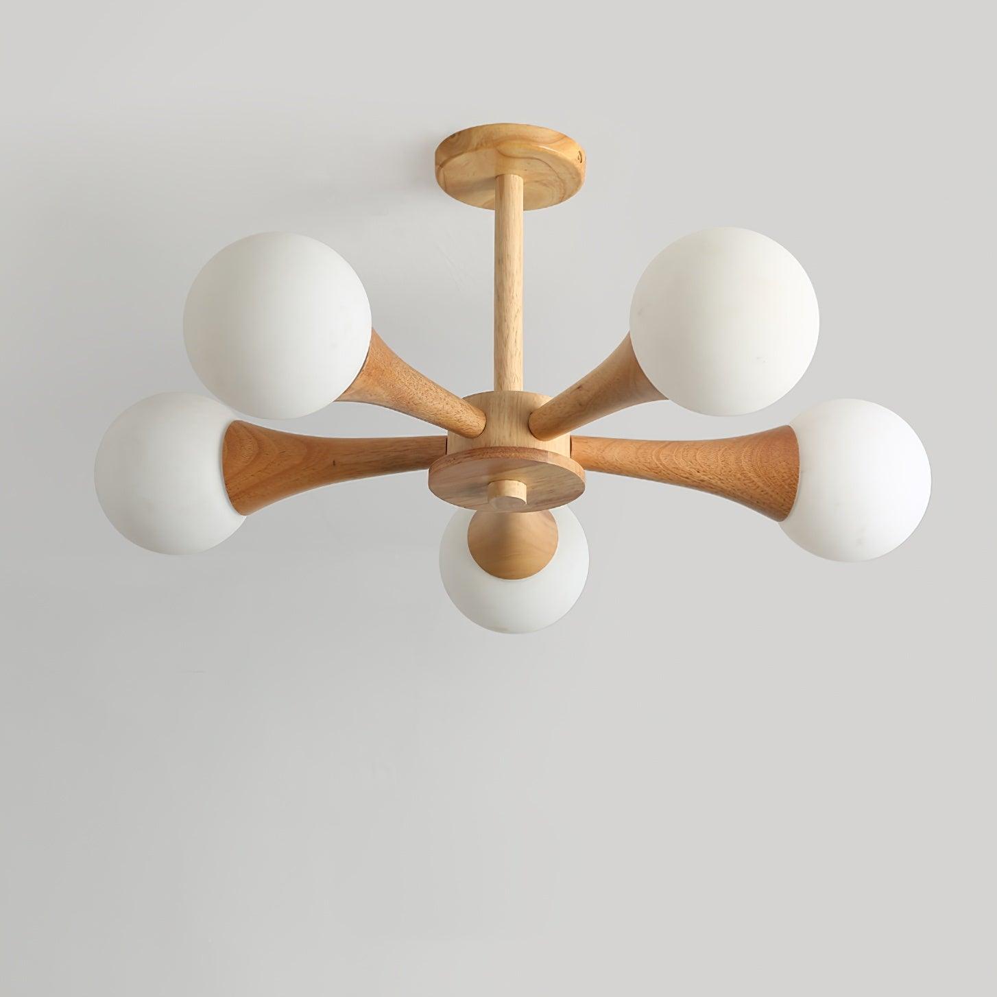 Wooden Nera Chandelier - Lamp Outdoor