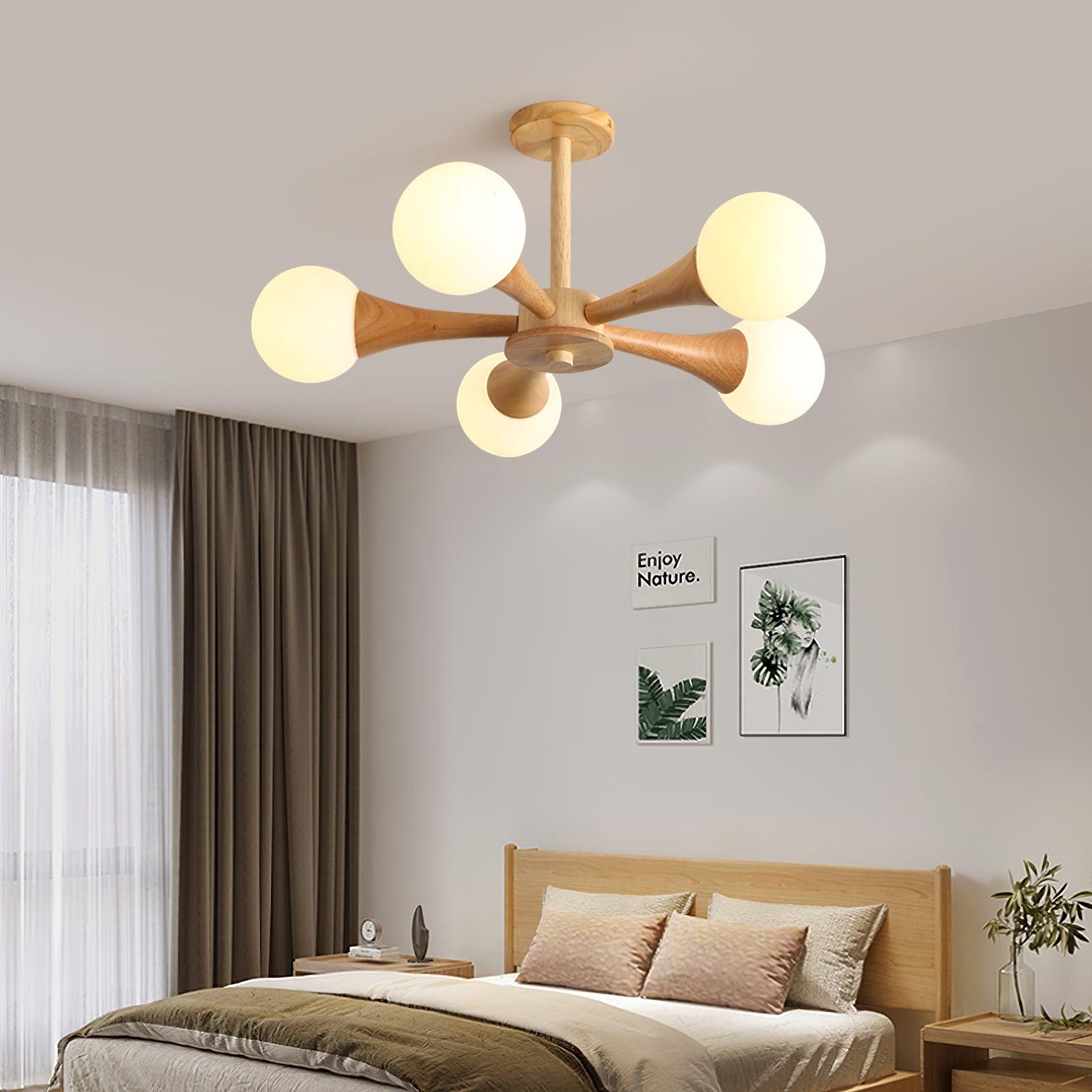 Wooden Nera Chandelier - Lamp Outdoor