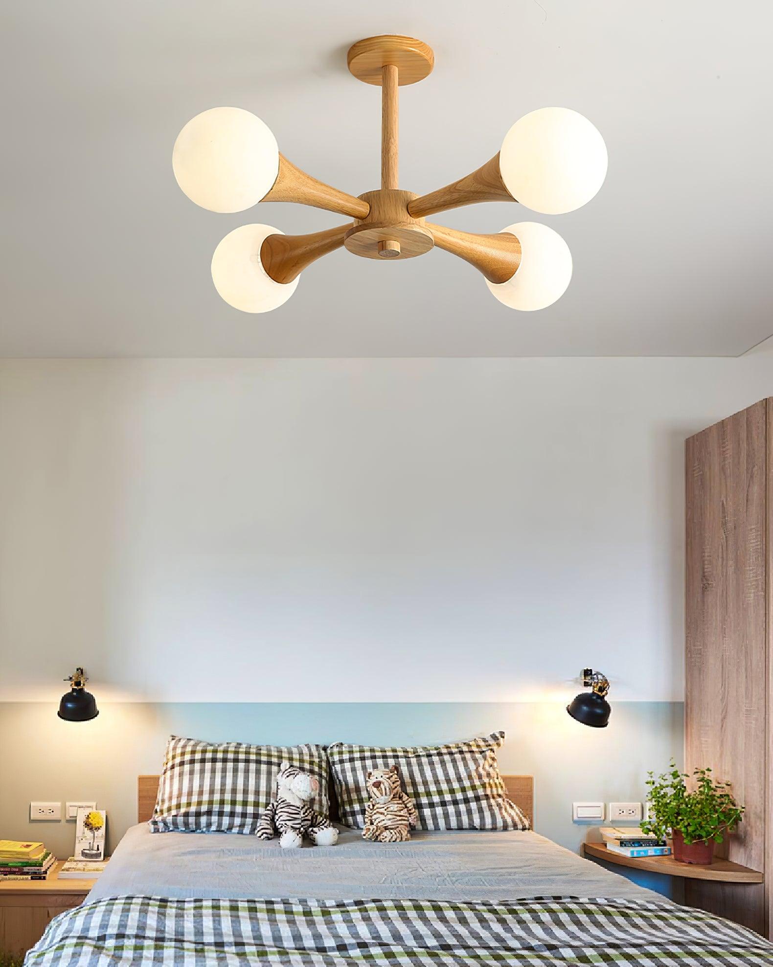 Wooden Nera Chandelier - Lamp Outdoor