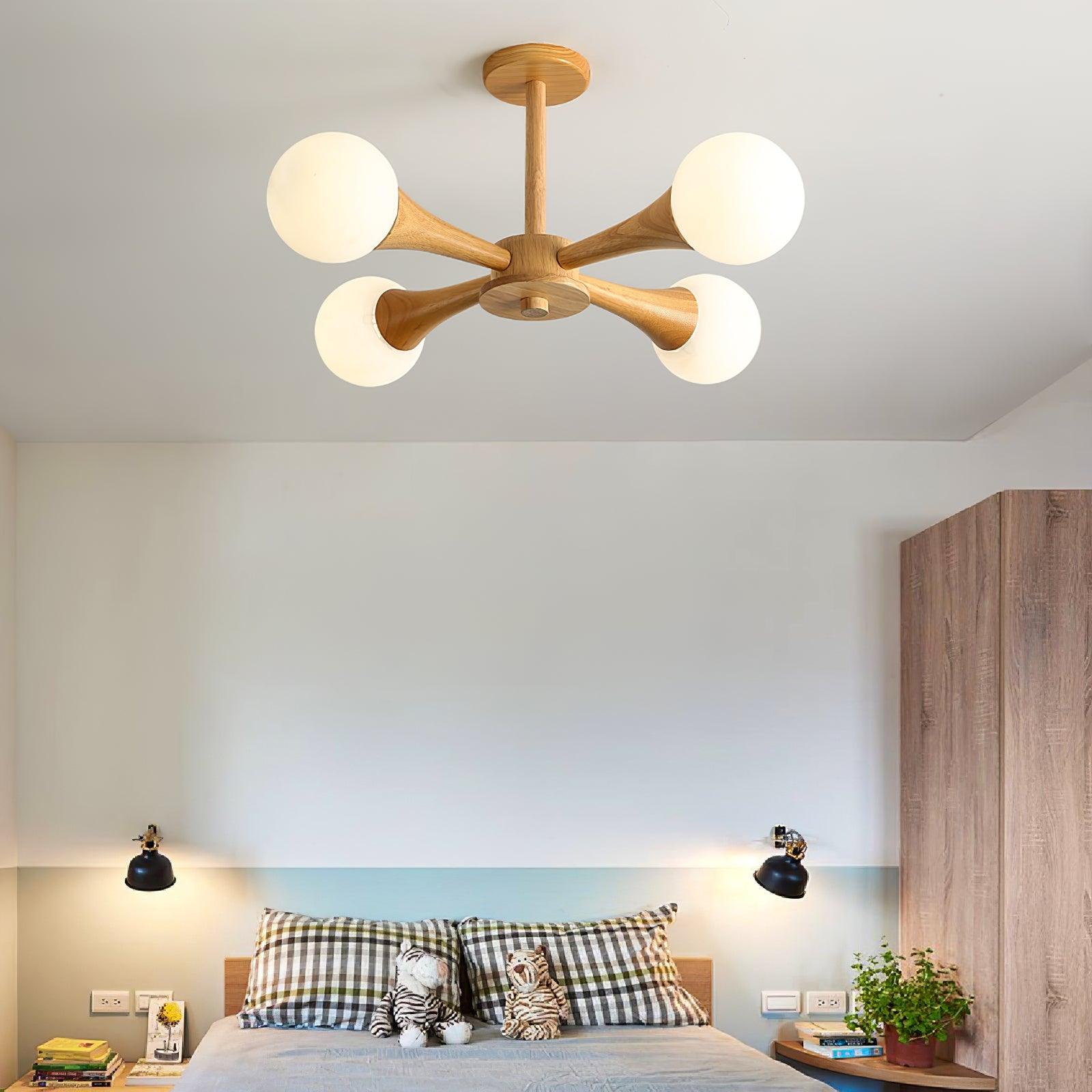 Wooden Nera Chandelier - Lamp Outdoor