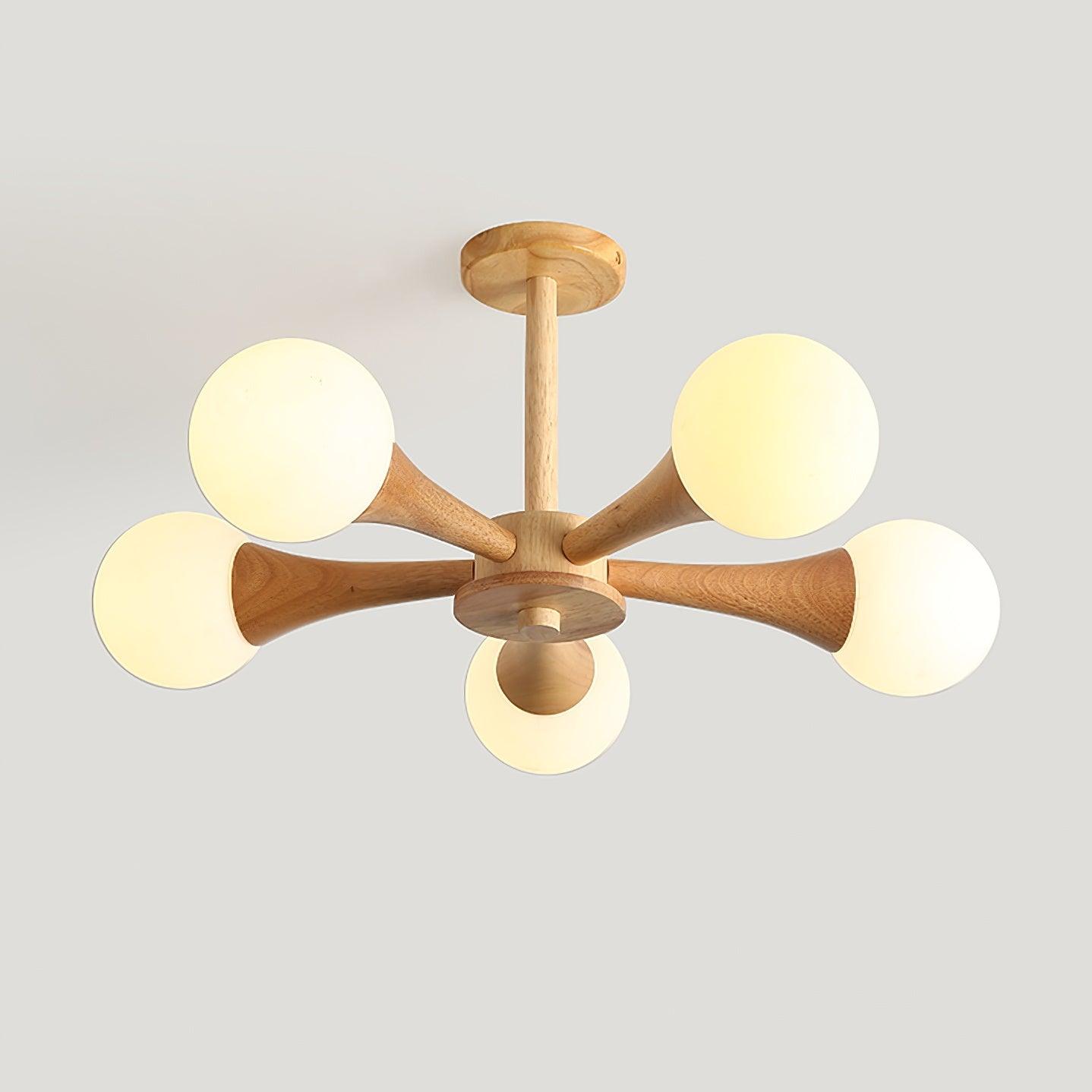 Wooden Nera Chandelier - Lamp Outdoor