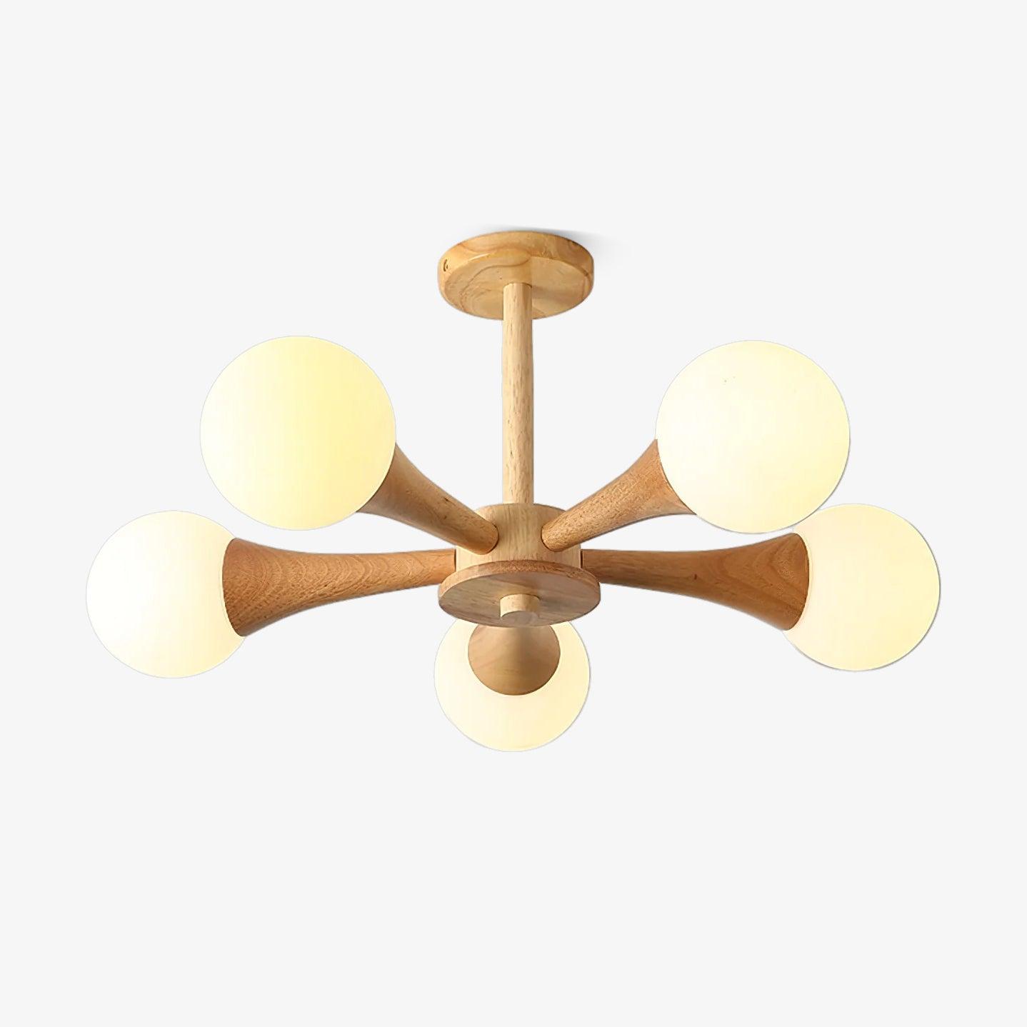 Wooden Nera Chandelier - Lamp Outdoor