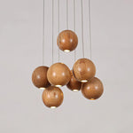 Ulvararis Nordic Orb Sphere Cluster Wooden Pendant Light - Lamp Outdoor