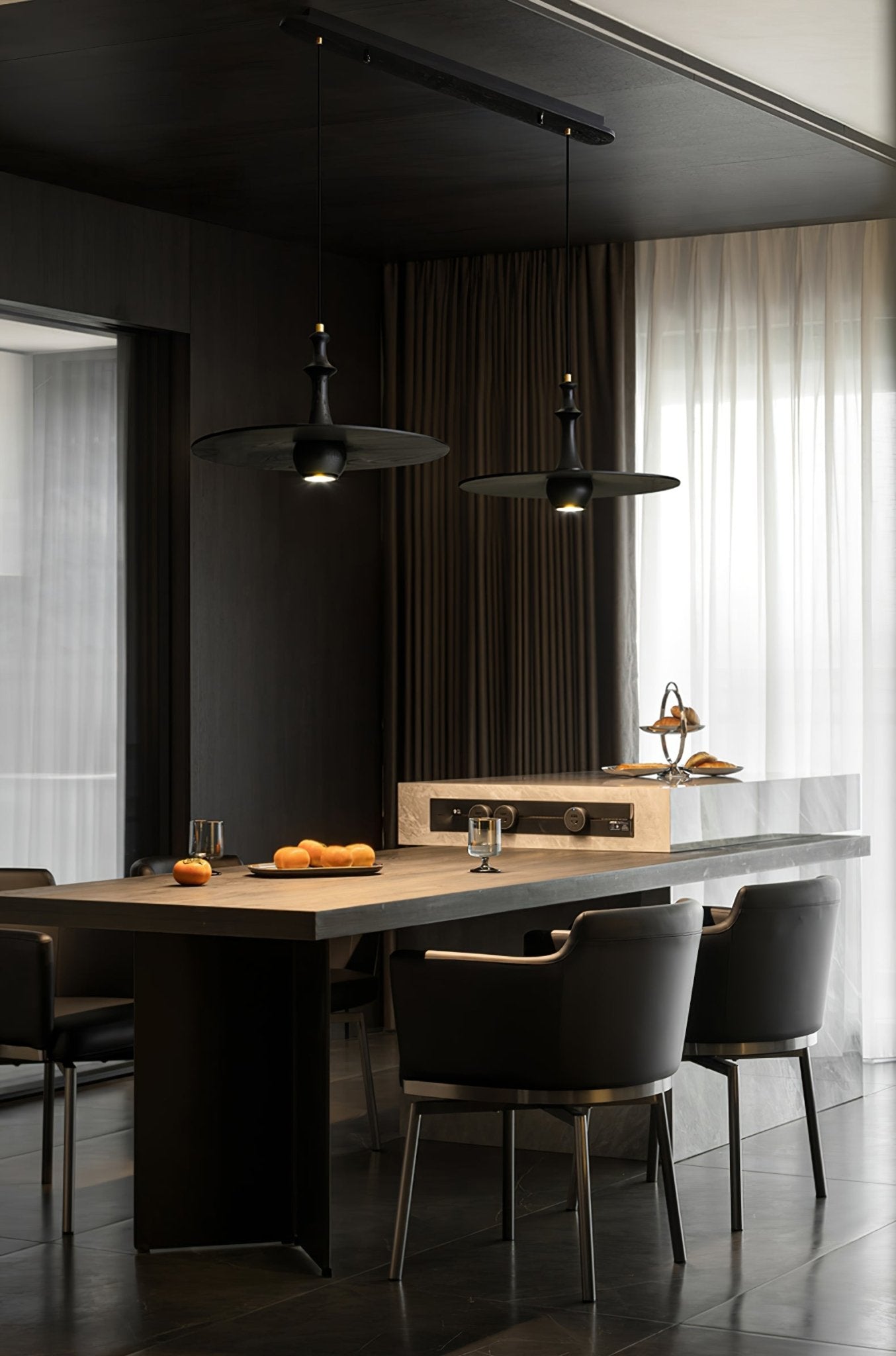 Wooden Spin Pendant Light - Lamp Outdoor