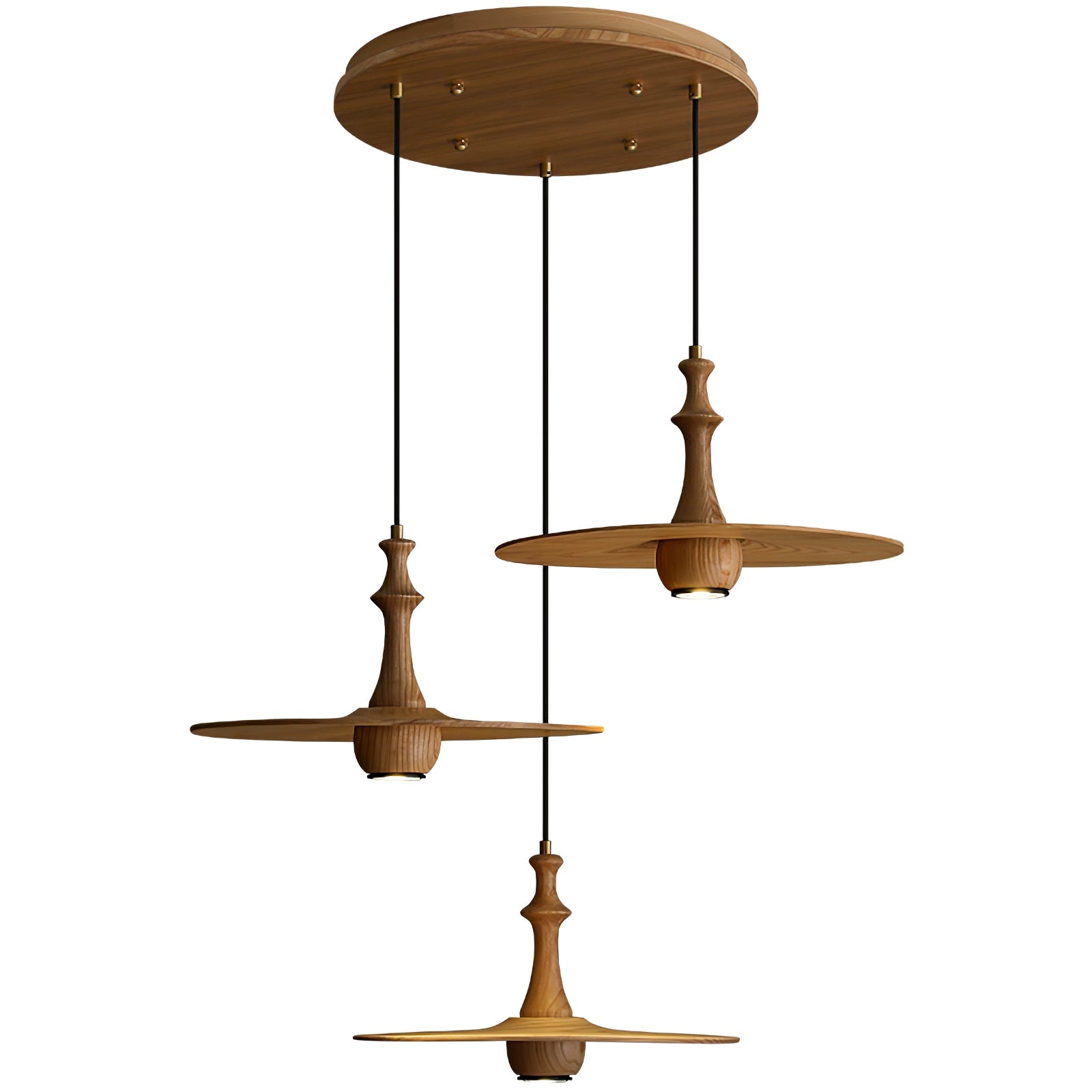 Wooden Spin Pendant Light - Lamp Outdoor
