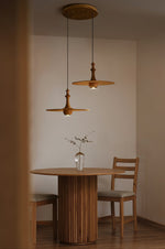 Wooden Spin Pendant Light - Lamp Outdoor