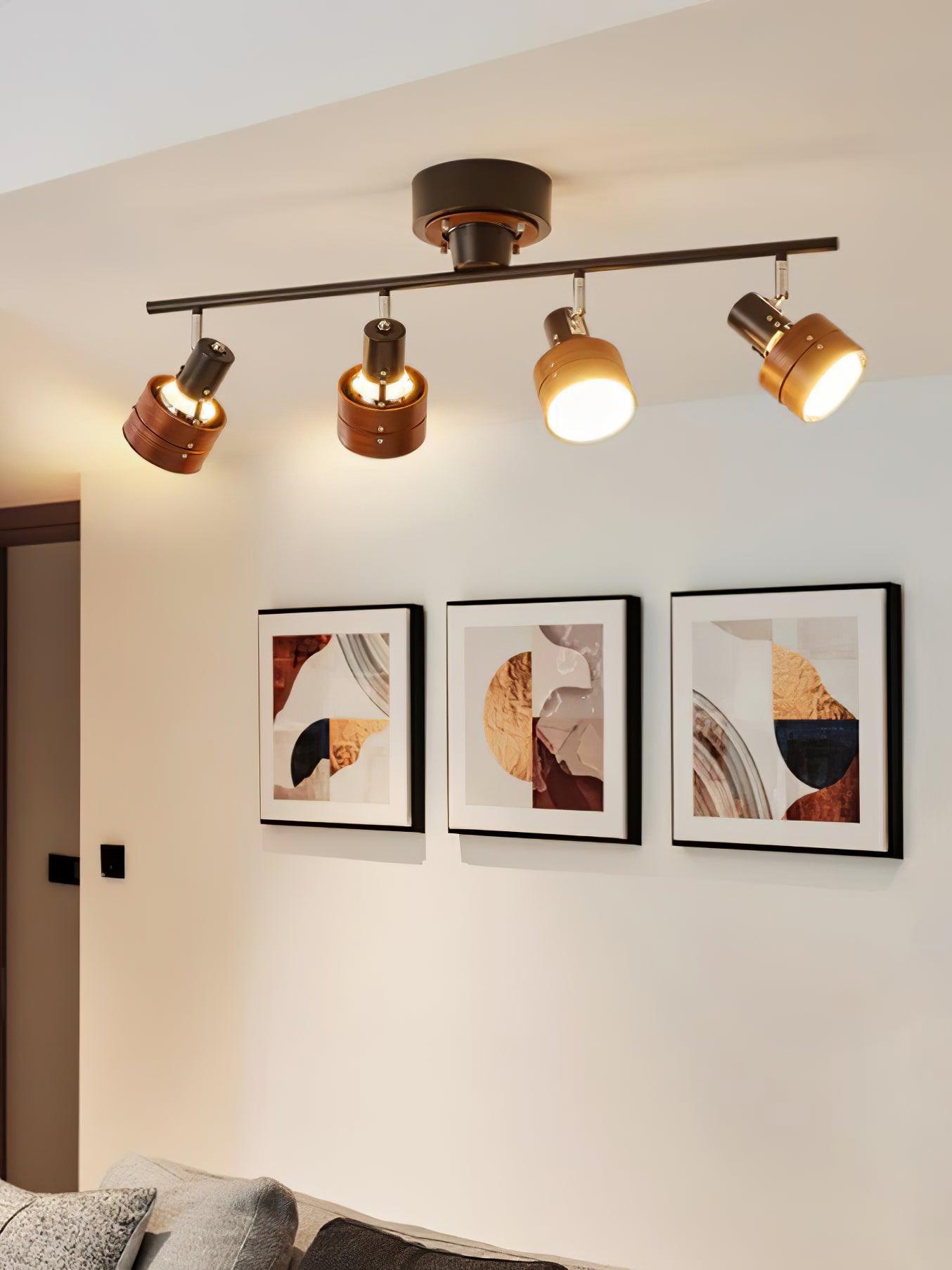 Wooden Adjustable Spot Ceiling Lamp - Lamp Outdoor