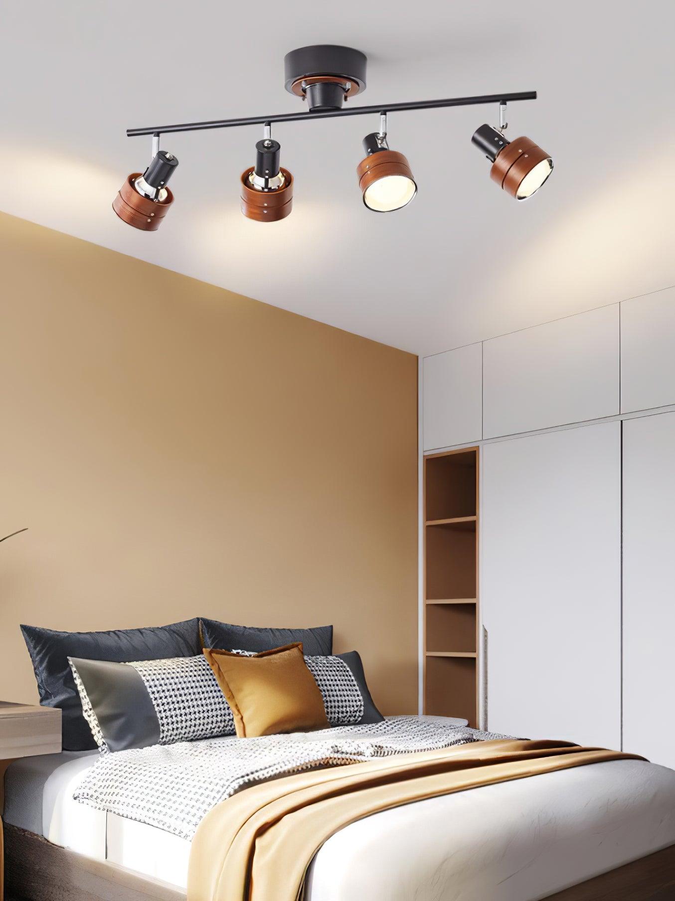 Wooden Adjustable Spot Ceiling Lamp - Lamp Outdoor