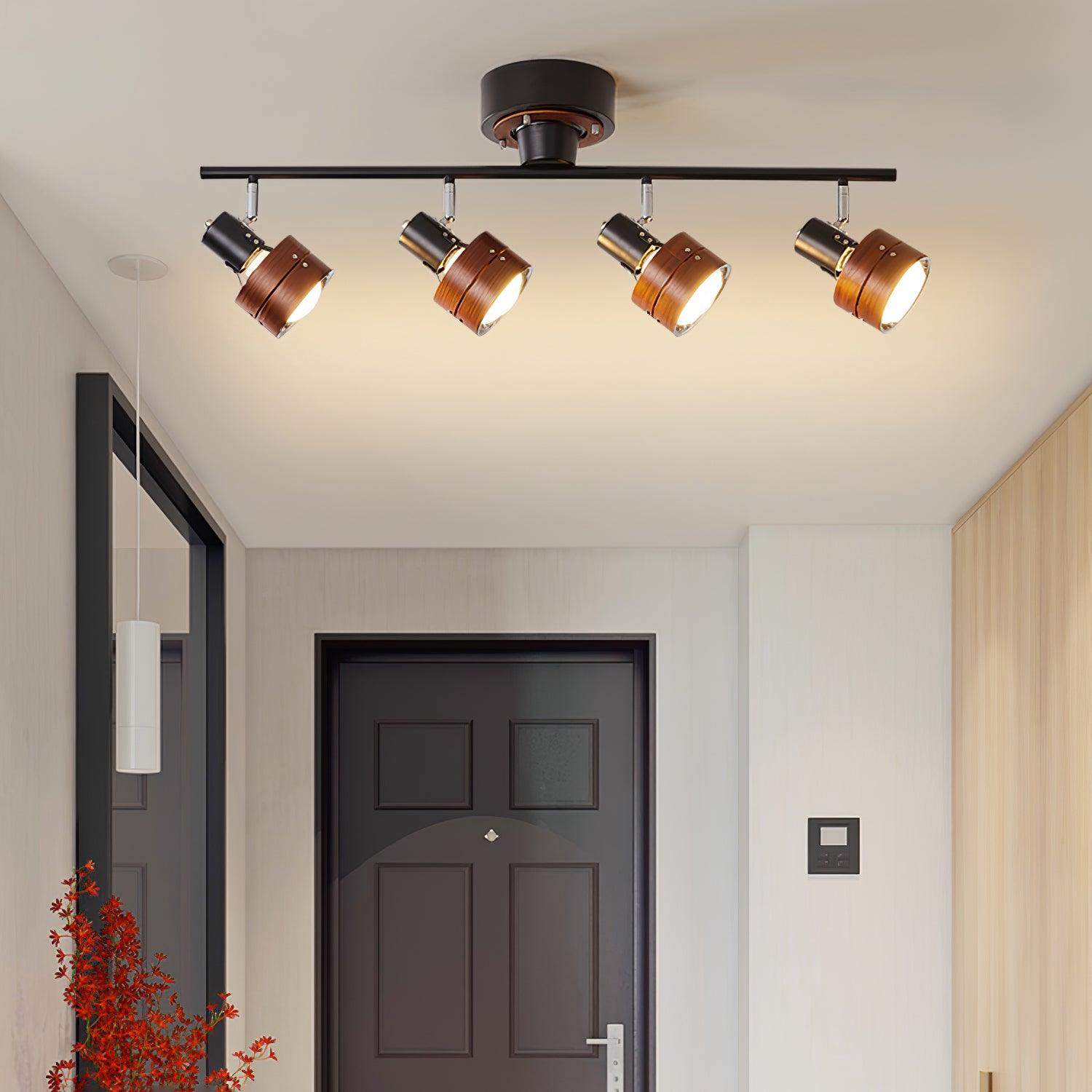 Wooden Adjustable Spot Ceiling Lamp - Lamp Outdoor