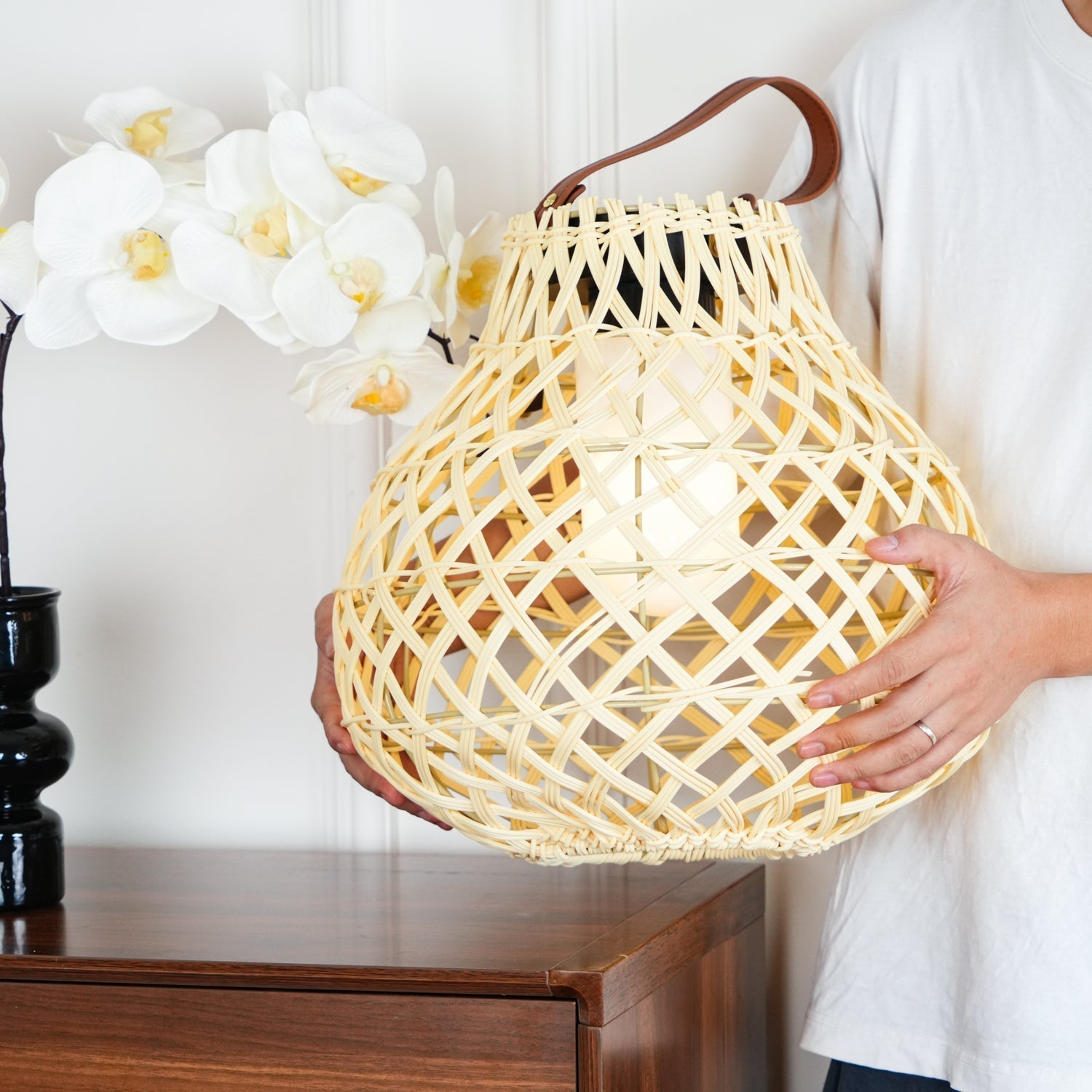 Woven Sphere Lantern Outdoor Lamp - Lamp Outdoor
