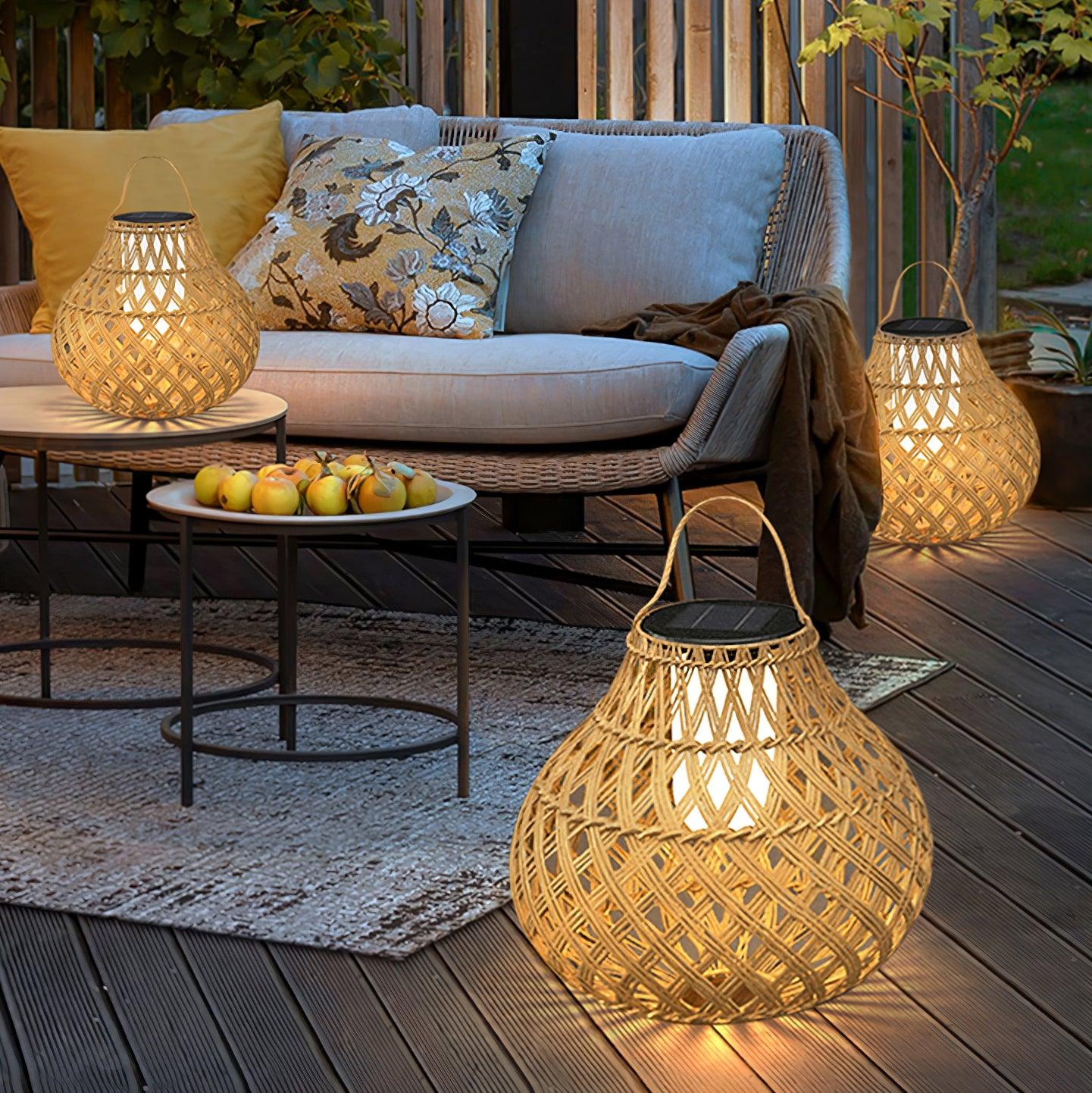 Woven Sphere Lantern Outdoor Lamp - Lamp Outdoor