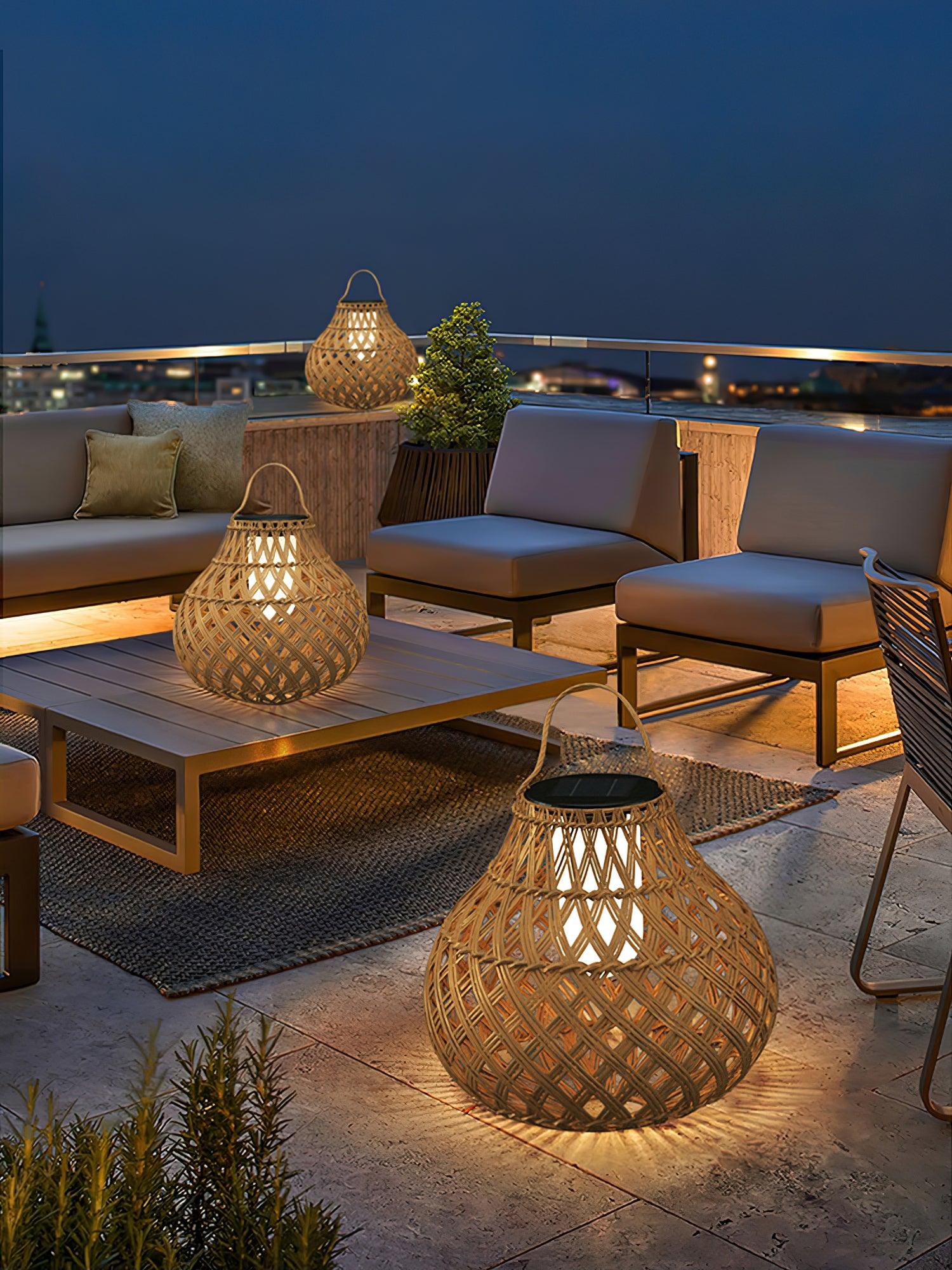Woven Sphere Lantern Outdoor Lamp - Lamp Outdoor