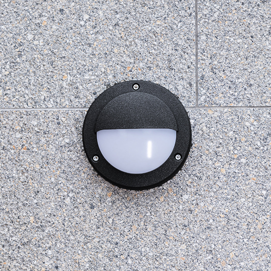 Round Outdoor Wall Sconce Waterproof Minimalist Style - Lamp Outdoor