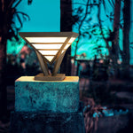 Geometric Aluminum Waterproof LED Black Modern Outdoor Light Pillar Lamp - Lamp Outdoor