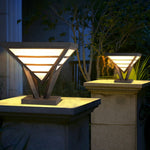 Geometric Aluminum Waterproof LED Black Modern Outdoor Light Pillar Lamp - Lamp Outdoor