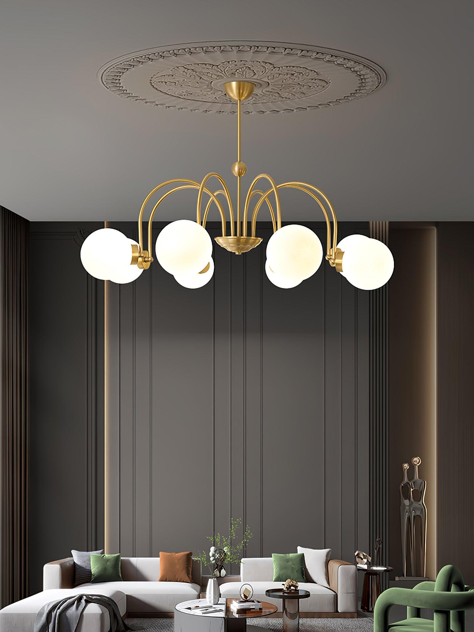 Aurora Luxe Glass Chandelier - Lamp Outdoor