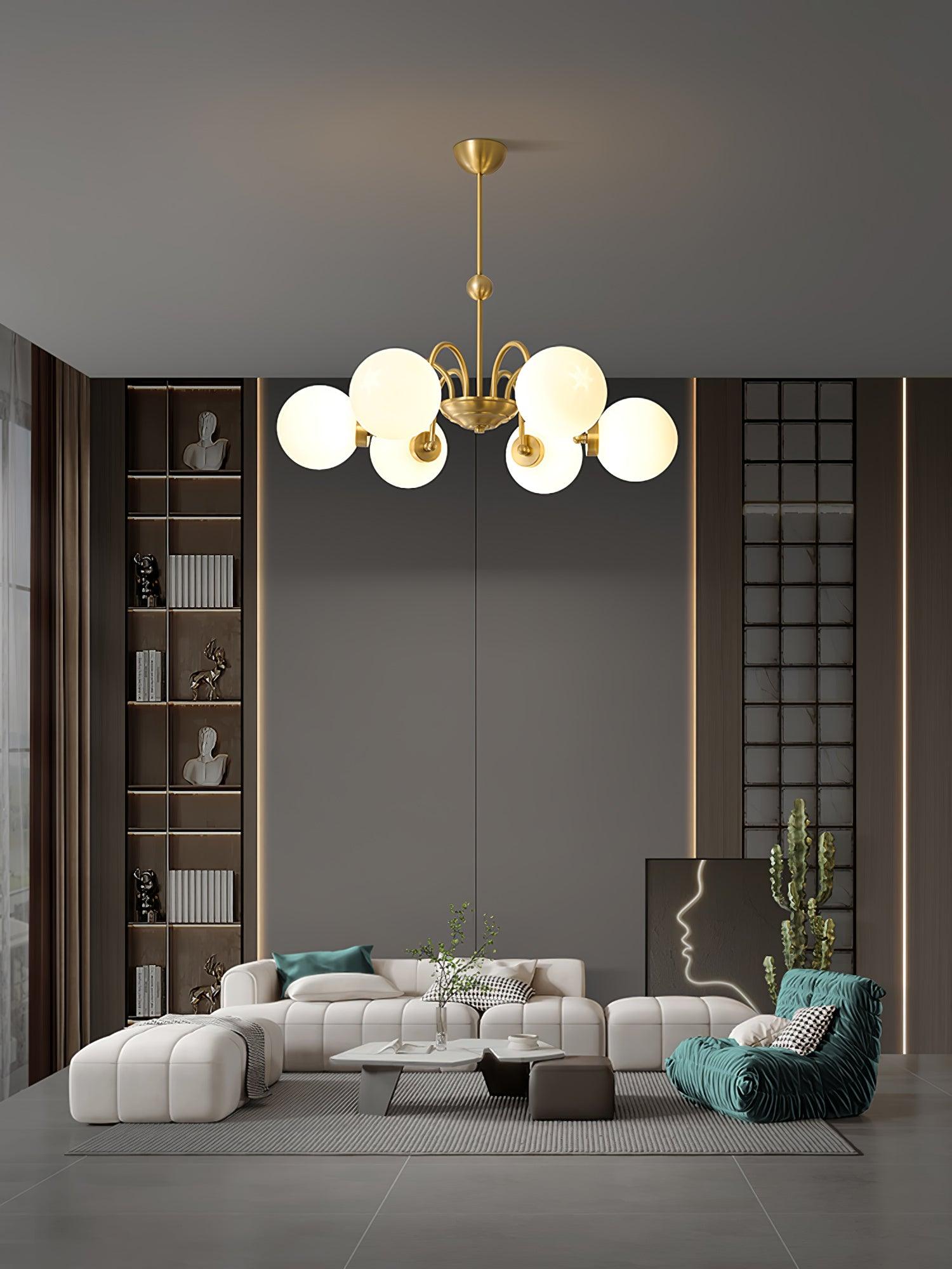 Aurora Luxe Glass Chandelier - Lamp Outdoor