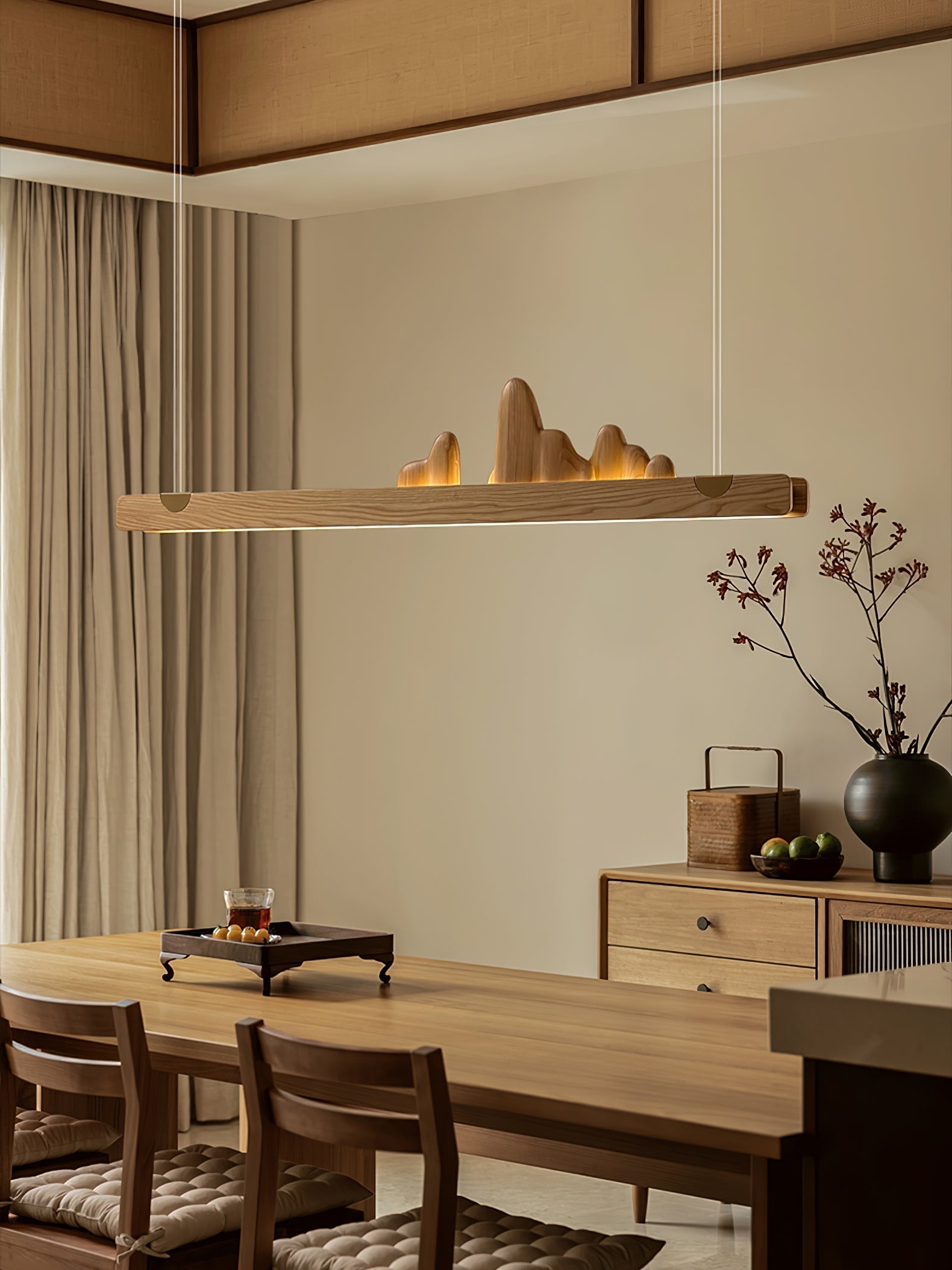 Daniel Modern Wood Pendant Light - Lamp Outdoor