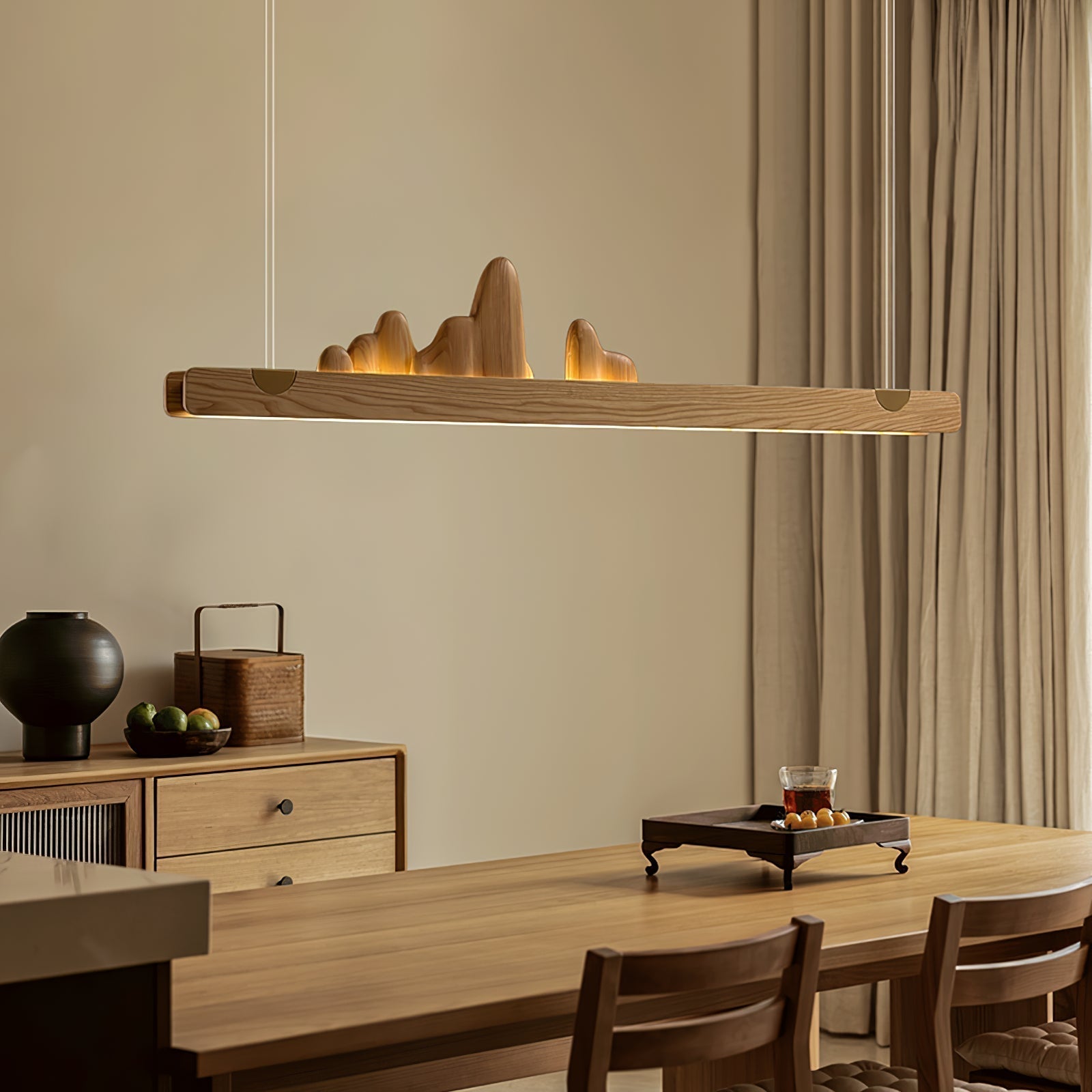 Daniel Modern Wood Pendant Light - Lamp Outdoor