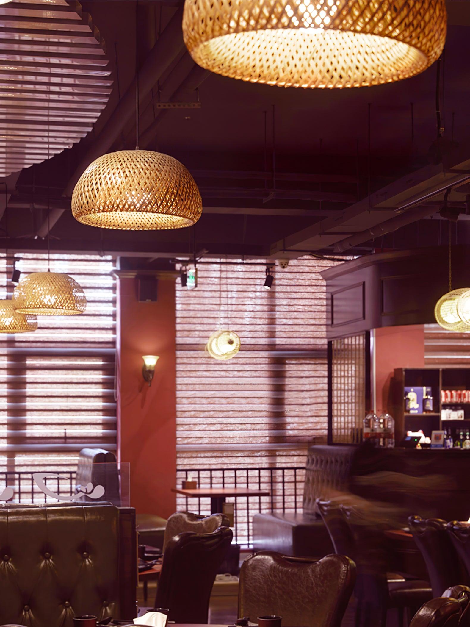 Zenith Bamboo Pendant Light - Lamp Outdoor