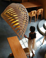 Veliren Leaf Wood Pendant Light - Lamp Outdoor