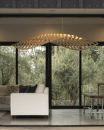 Veliren Leaf Wood Pendant Light - Lamp Outdoor
