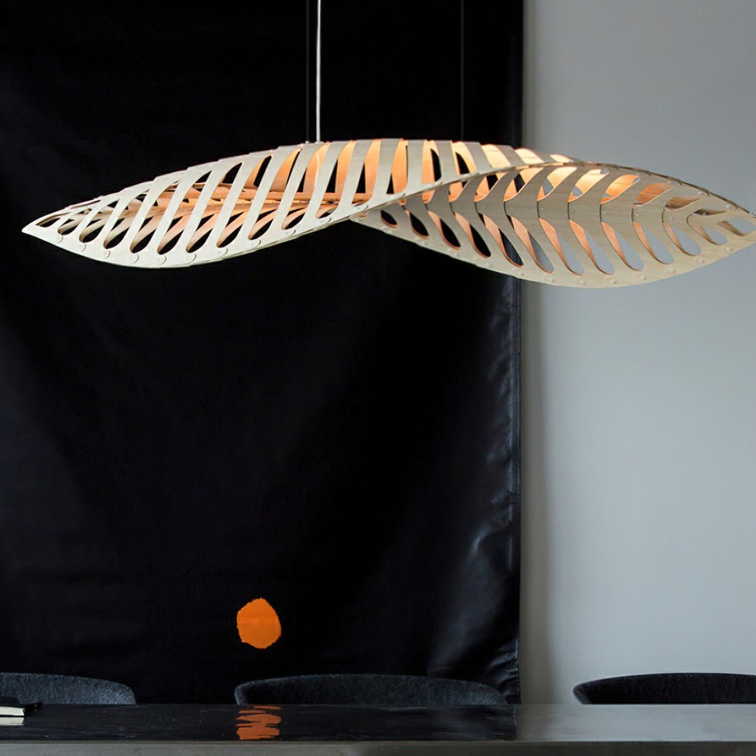 Veliren Leaf Wood Pendant Light - Lamp Outdoor