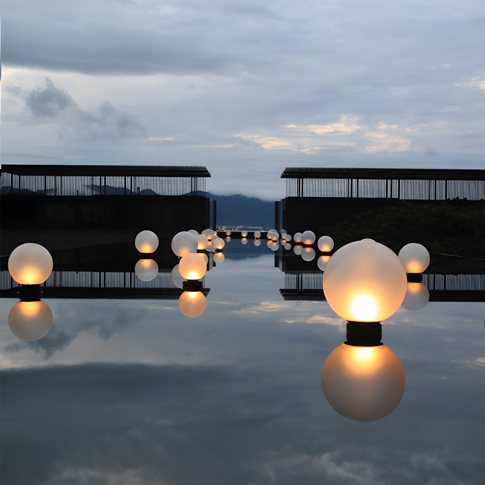 Acrylic Moon-Shaped Round Landscape Lighting Waterproof Modern Style - Lamp Outdoor