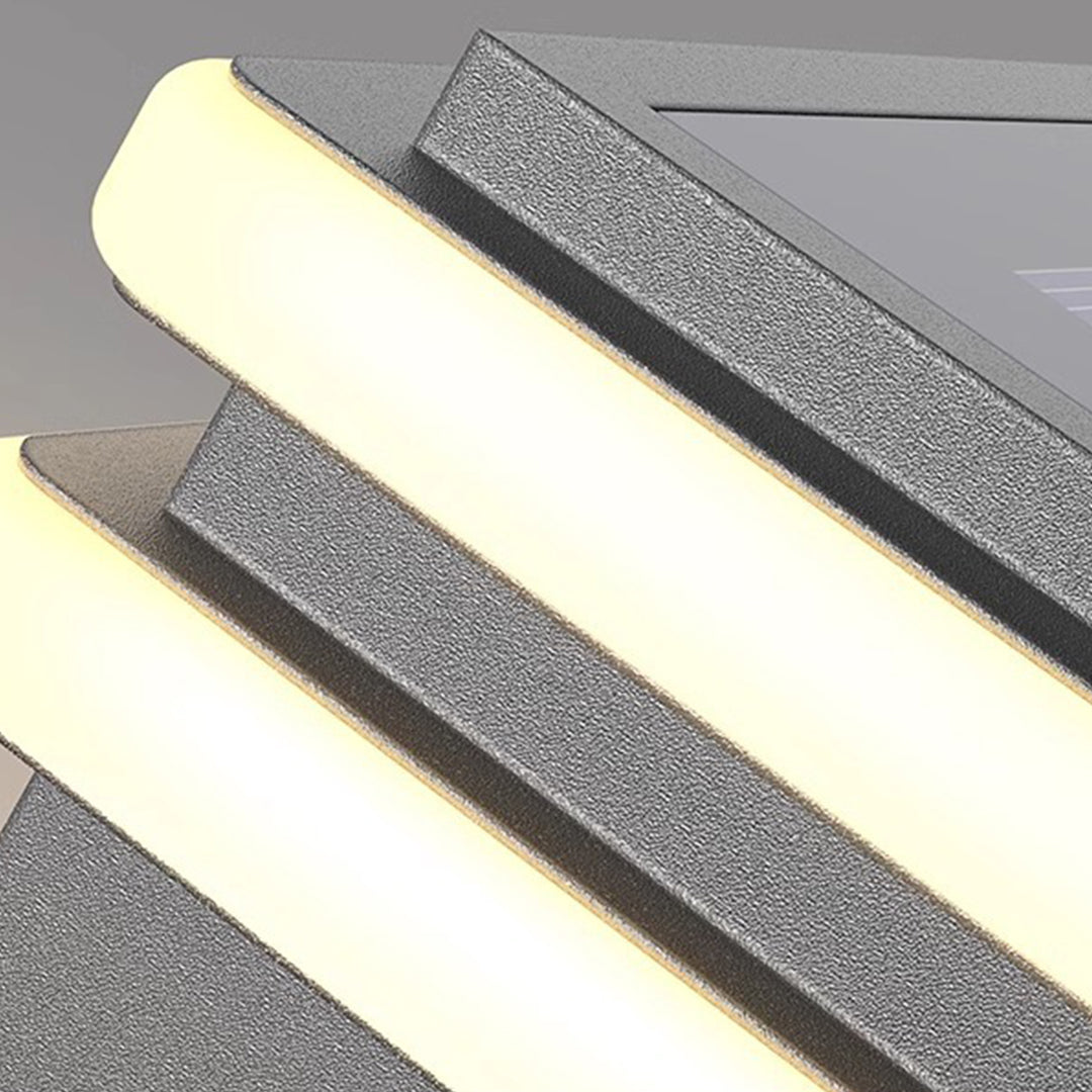 Waterproof Metal Pillar Lights Square Minimalist Style - Lamp Outdoor