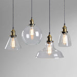 June Industrial Glass Pendant Light Clear/Amber/Smoke Grey - Lamp Outdoor