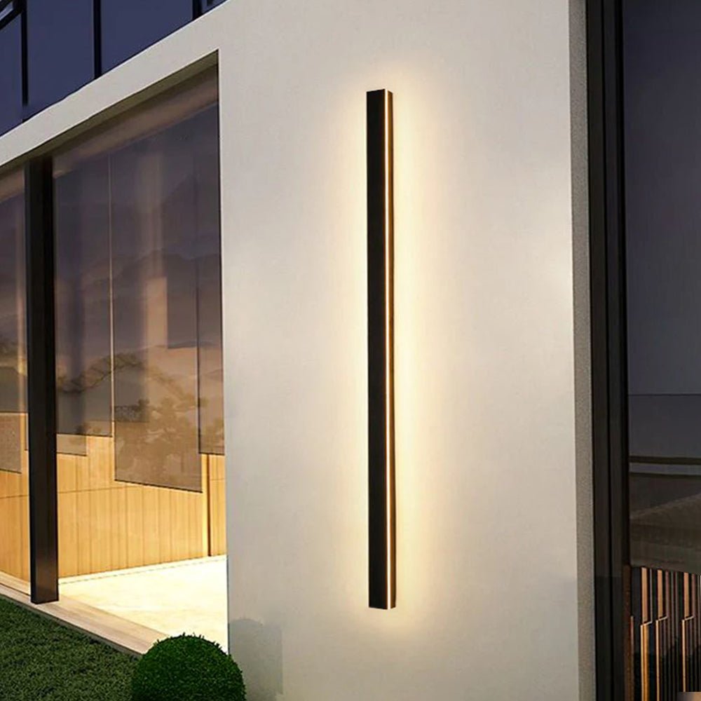 Arisha Ripple Minimalist Linear LED Outdoor Wall Lamp Metal Garden Corridor Balcony - Lamp Outdoor