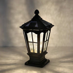 Retro Pavilion Shape Waterproof LED Solar Powered Fence Post Lights - Lamp Outdoor