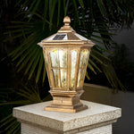 Retro Pavilion Shape Waterproof LED Solar Powered Fence Post Lights - Lamp Outdoor