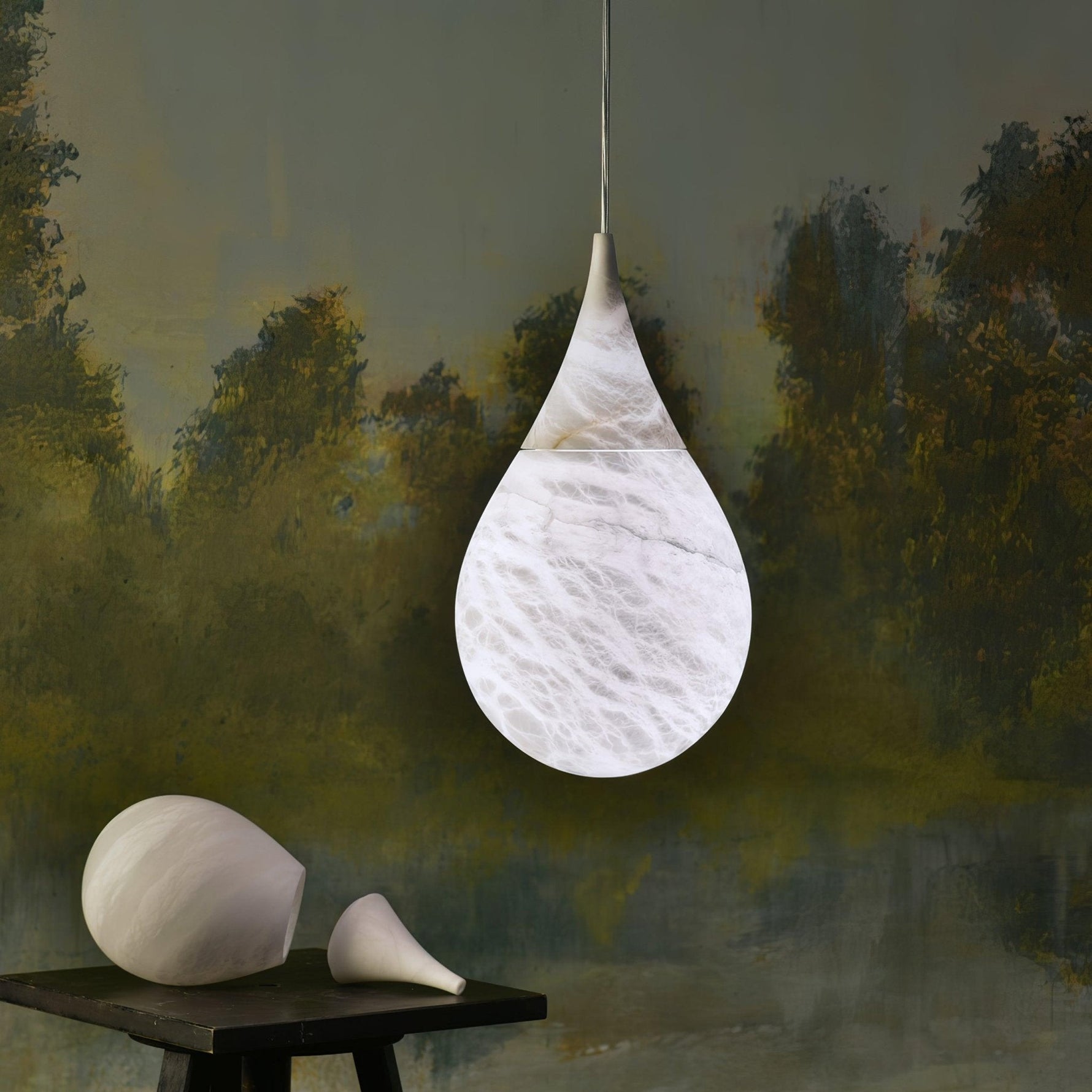 Marble Raindrop Pendant Light - Lamp Outdoor