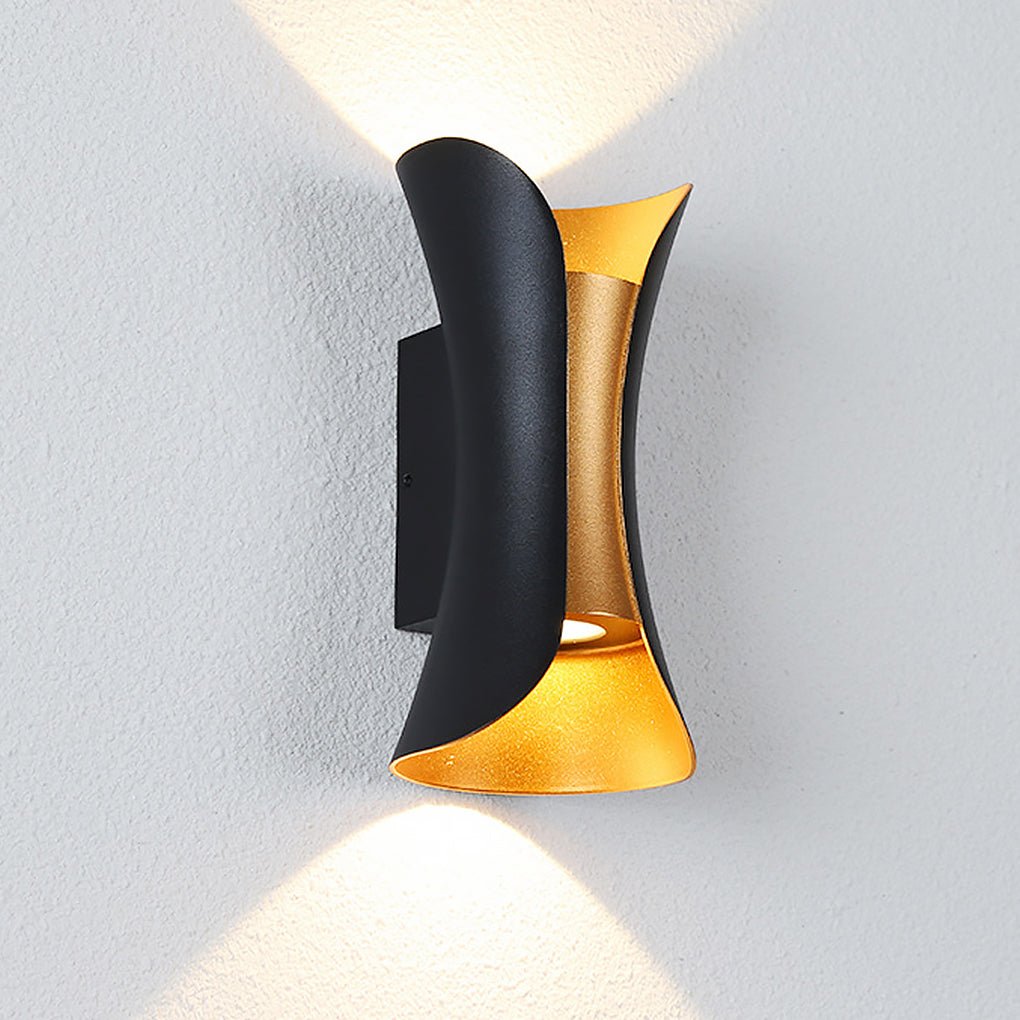 Curved LED Up and Down Lighting Waterproof Modern Outdoor Wall Lights - Lamp Outdoor