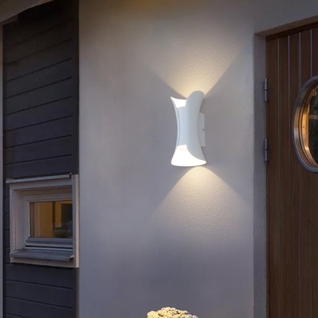 Curved LED Up and Down Lighting Waterproof Modern Outdoor Wall Lights - Lamp Outdoor