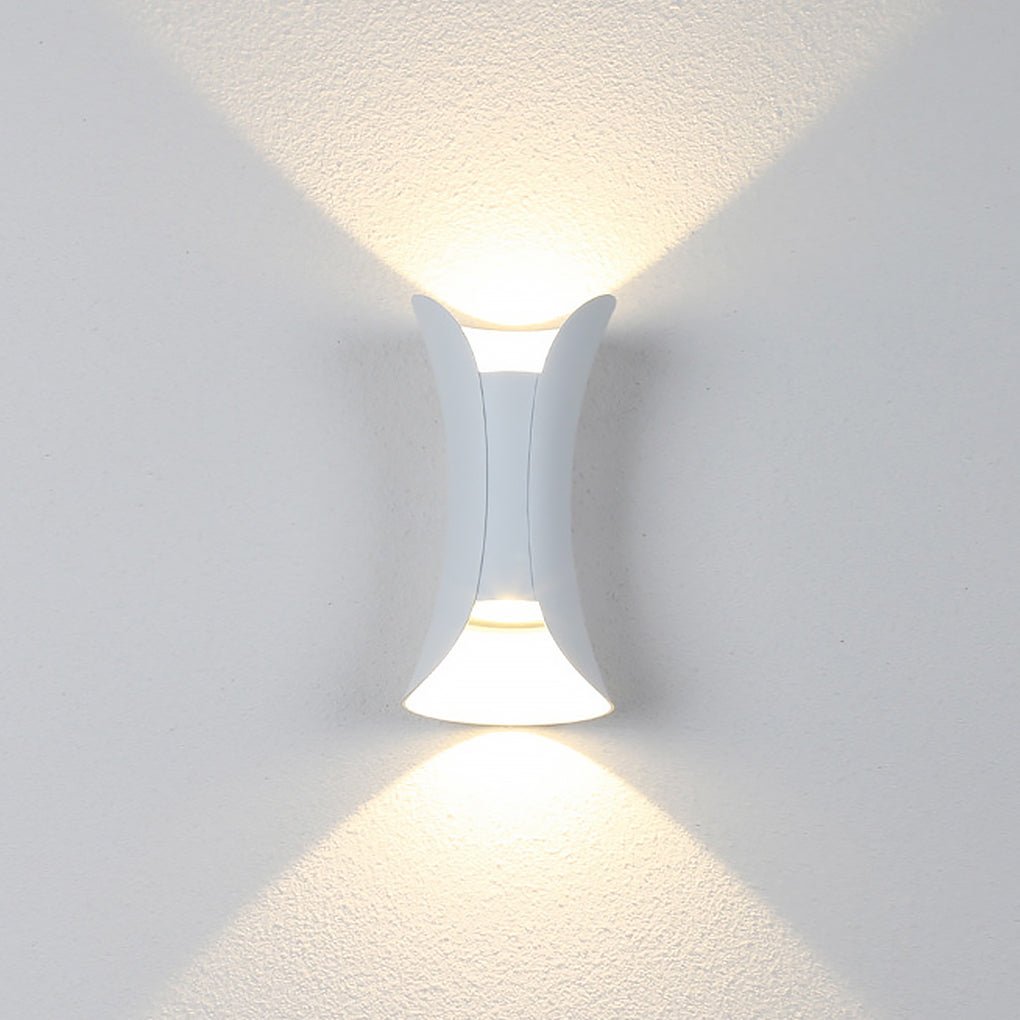 Curved LED Up and Down Lighting Waterproof Modern Outdoor Wall Lights - Lamp Outdoor