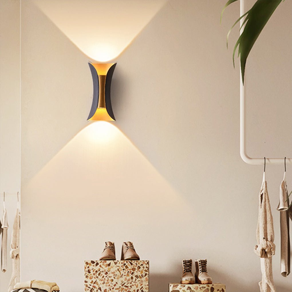 Curved LED Up and Down Lighting Waterproof Modern Outdoor Wall Lights - Lamp Outdoor