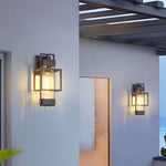 Waterproof Iron Art Black Outdoor Sconces Vintage Style - Lamp Outdoor