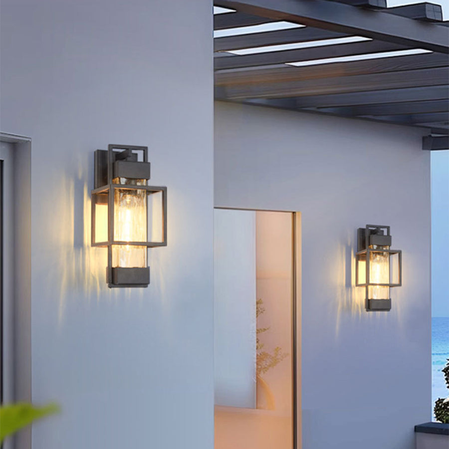 Waterproof Iron Art Black Outdoor Sconces Vintage Style - Lamp Outdoor