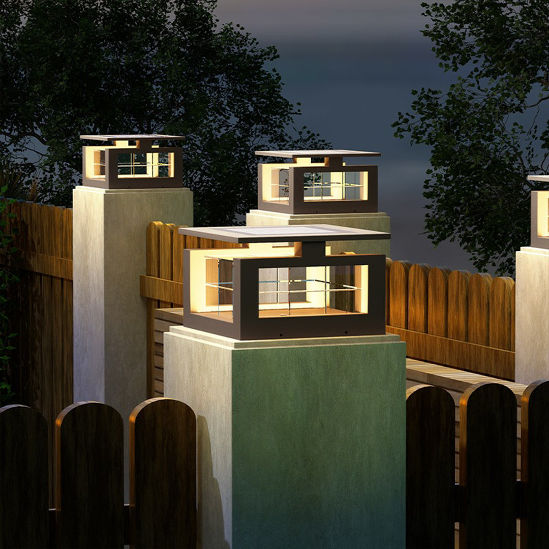 Stainless Steel LED Pillar Lights Waterproof with Acrylic Lampshade - Lamp Outdoor