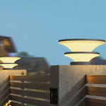 Waterproof Patio Pillar Lights Round Modern - Lamp Outdoor