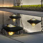 Industrial Solar Garden Light with Elegant Mesh Design - Lamp Outdoor
