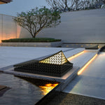 Industrial Solar Garden Light with Elegant Mesh Design - Lamp Outdoor