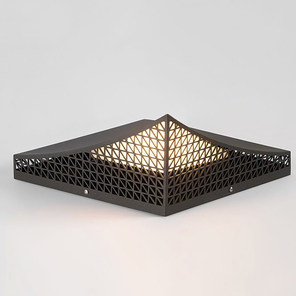 Industrial Solar Garden Light with Elegant Mesh Design - Lamp Outdoor