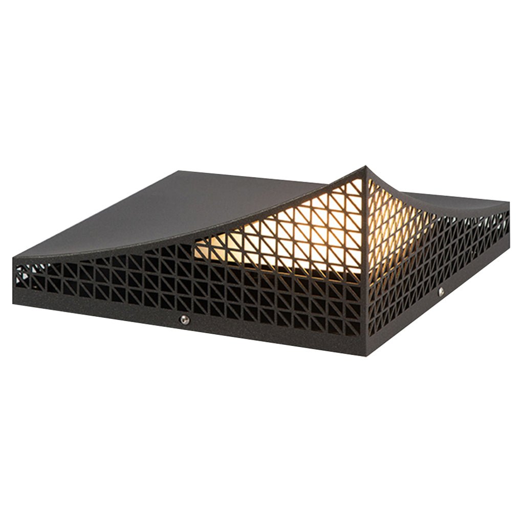 Industrial Solar Garden Light with Elegant Mesh Design - Lamp Outdoor