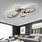 Brisa Modern LED Multi Rings Flush Mount Ceiling Light, Brown/White - Lamp Outdoor