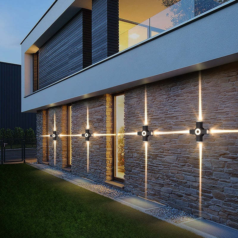 Ovelo Modern Waterproof Minimalist Cross Outdoor Wall Light Garden/Corridor - Lamp Outdoor