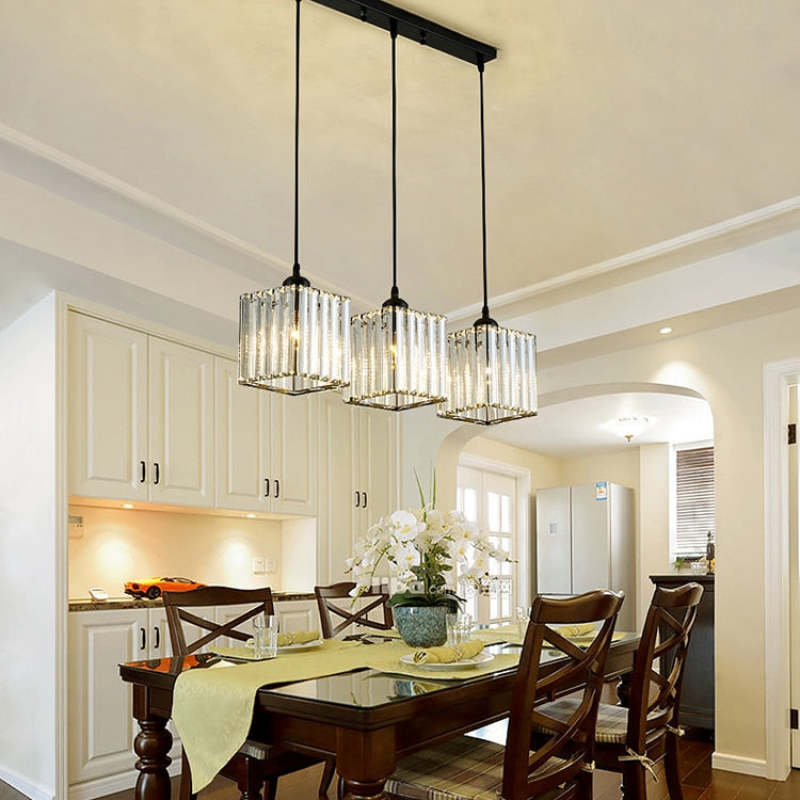 Vina Modern Cluster Cylinder Glass Pendant Light, Black/Gold - Lamp Outdoor